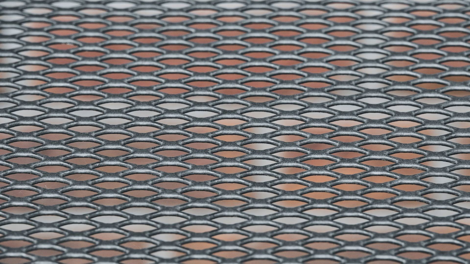 Close-up of stainless steel woven filter mesh